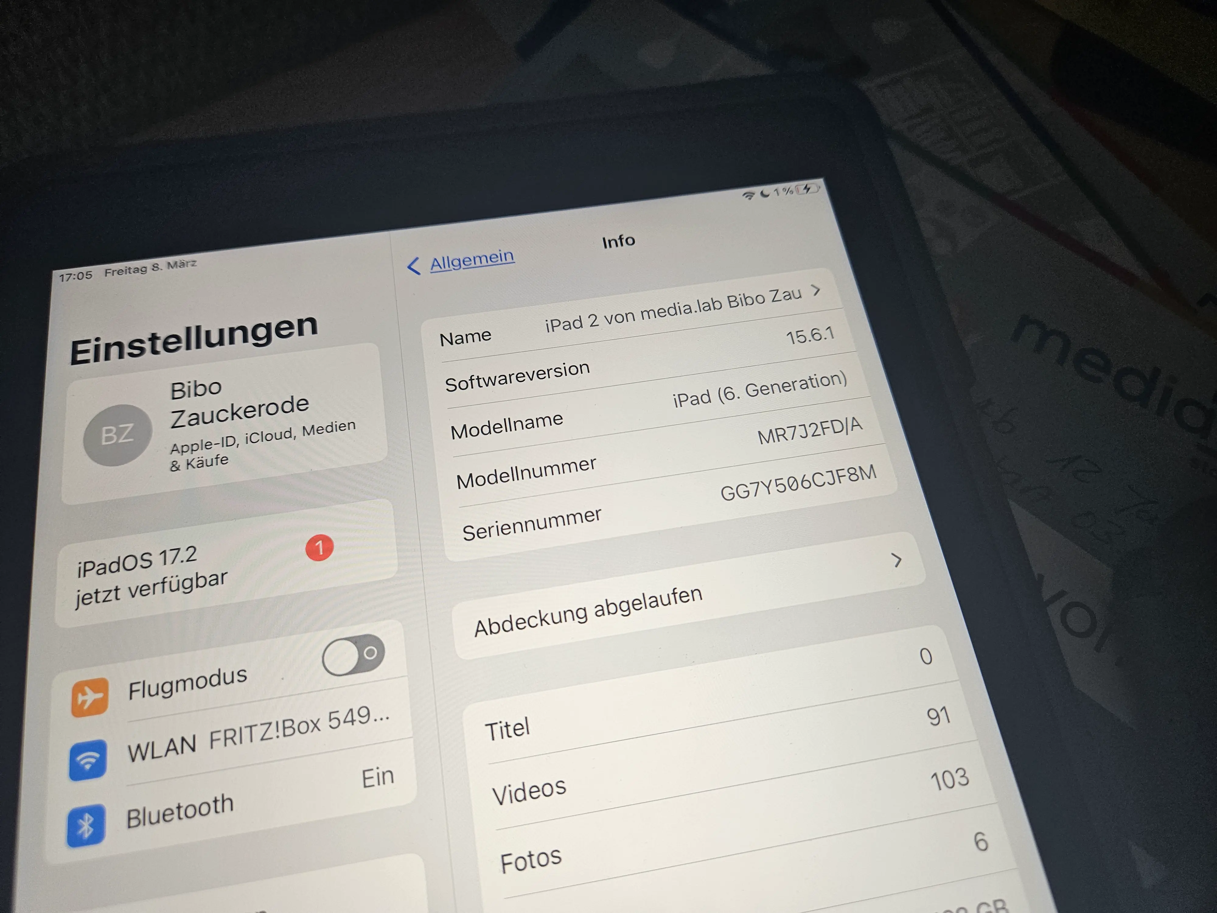 Der Beweis: iOS 15.6 auf dem IPad